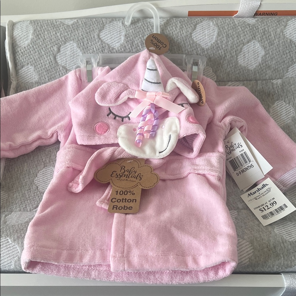 Baby Essentials Pink Unicorn Robe for Kids